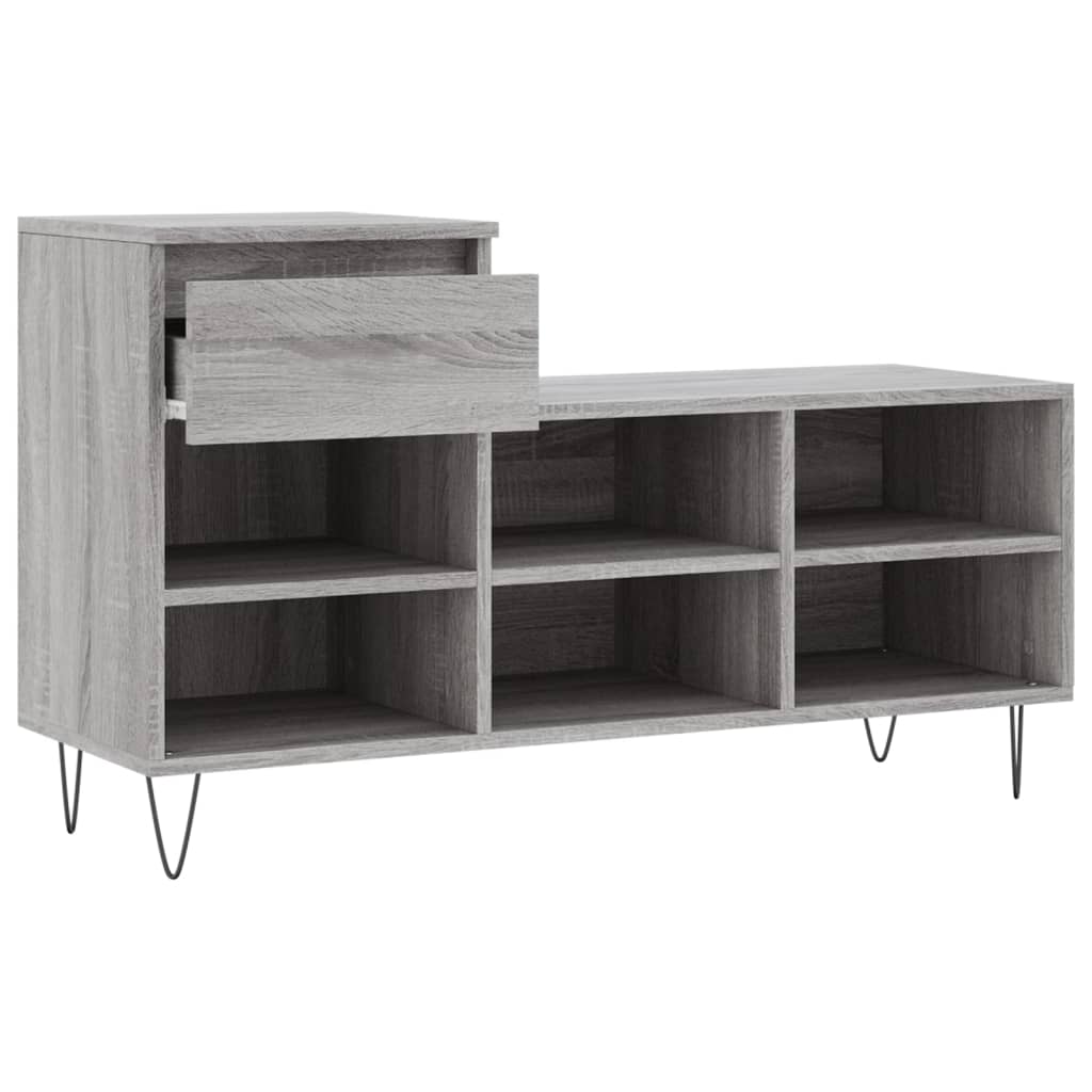 Schuhregal Weiß 102x36x60 cm Holzwerkstoff