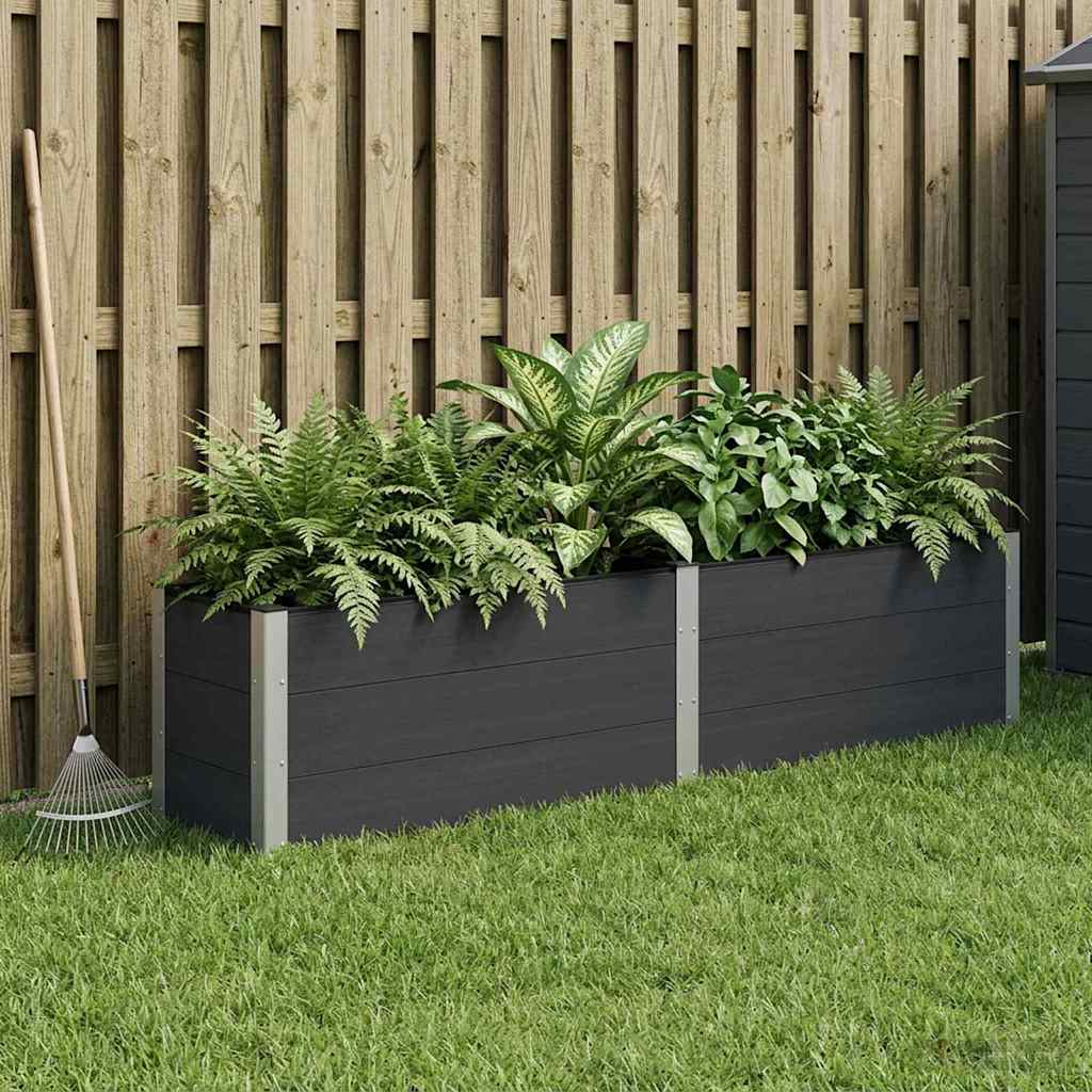 Garten-Hochbeet 200x50x54 cm WPC Grau