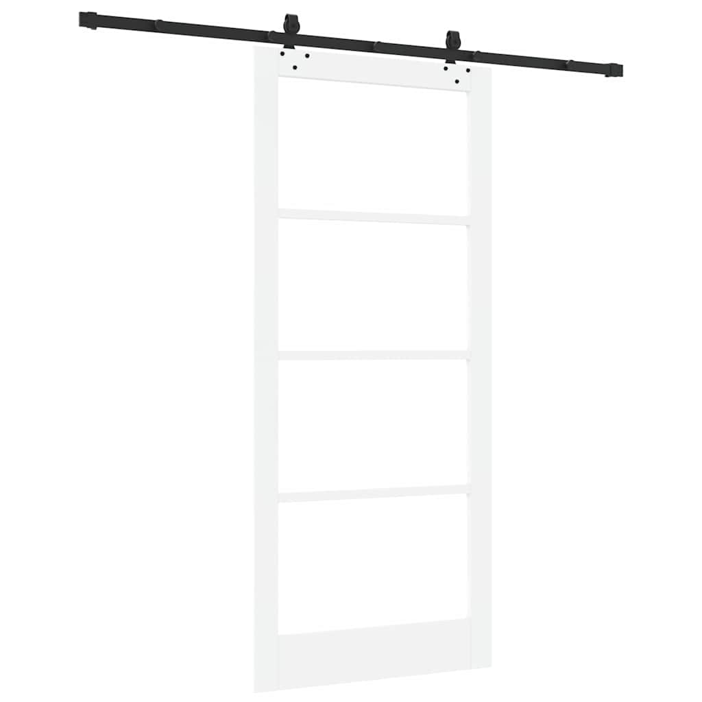 Schiebetür Natur 61 x 198,5 cm Massivholz Kiefer und Glas