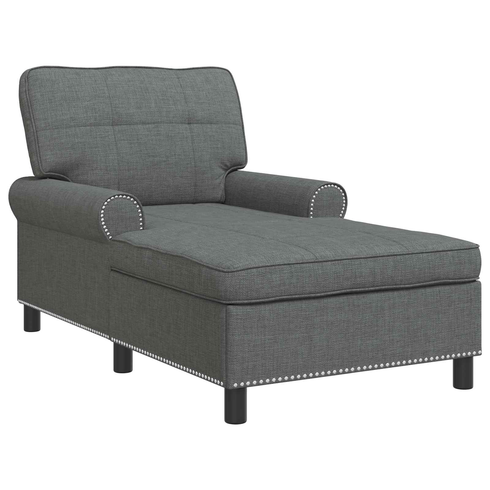 Lounge-Liege mit Kissen Hellgrau 91 x 157 x 91 cm Stoff