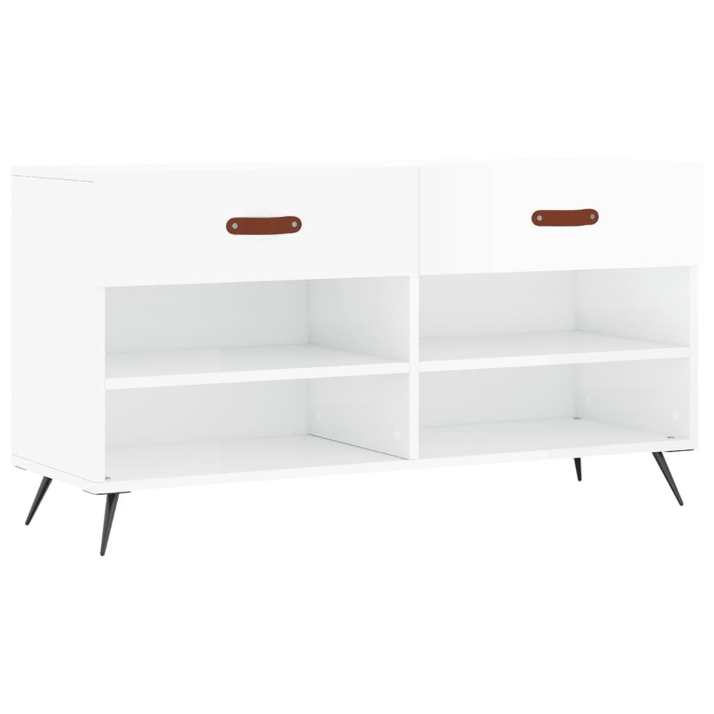 Schuhbank Weiß 102x35x55 cm Holzwerkstoff