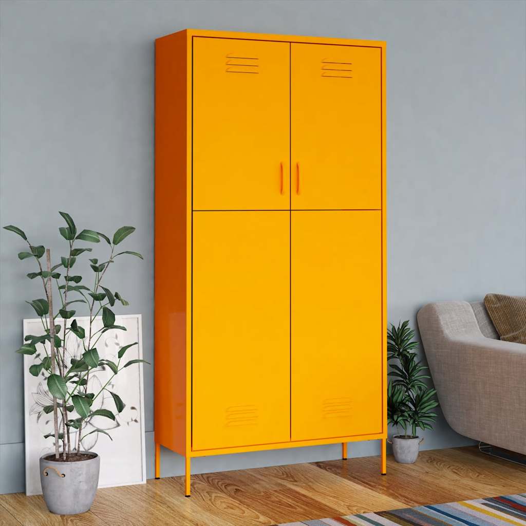 Kleiderschrank Olivgrün 90x50x180 cm Stahl