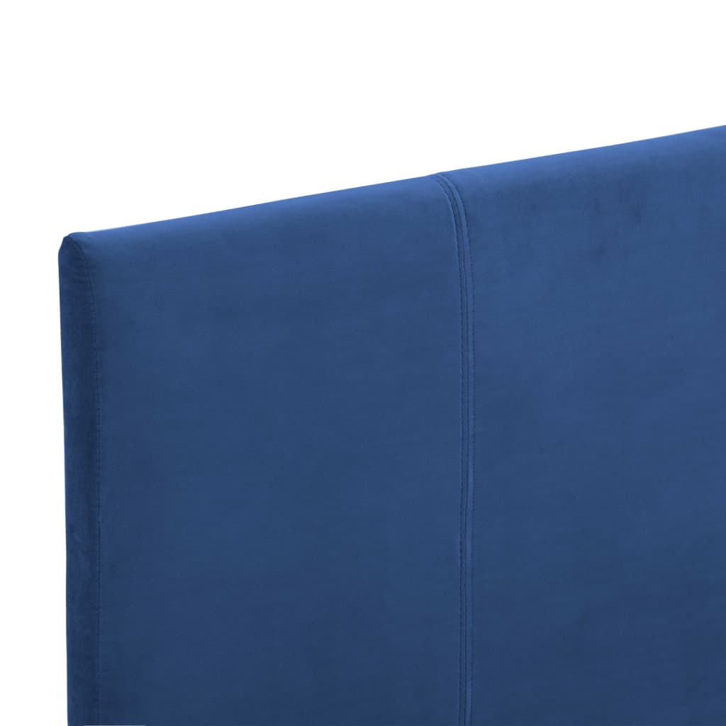 Bettgestell Blau Stoff 160 x 200 cm