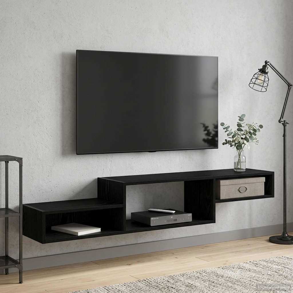 Wandmontierter TV-Schrank Wandhalterung Weiß 150 x 28 x 26 cm