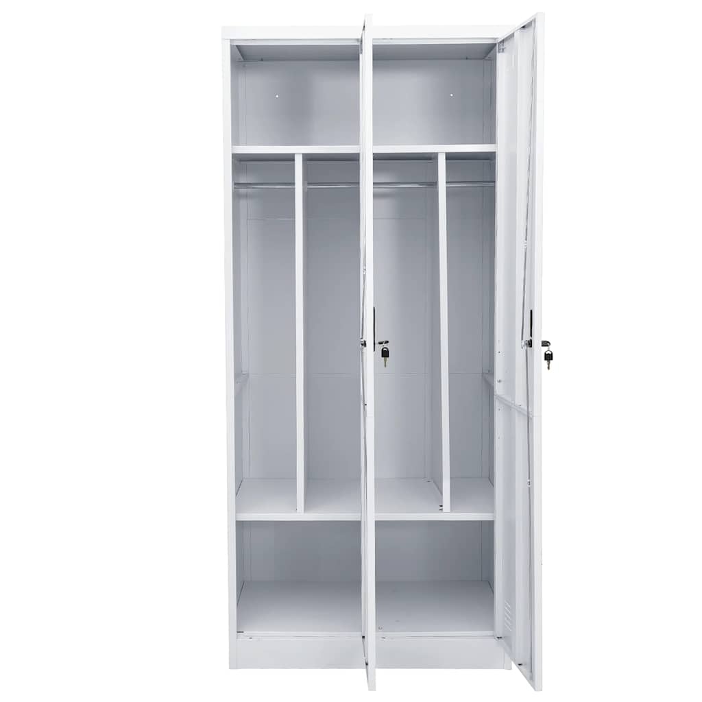 Kleiderschrank Weiß 80x50x180 cm Stahl
