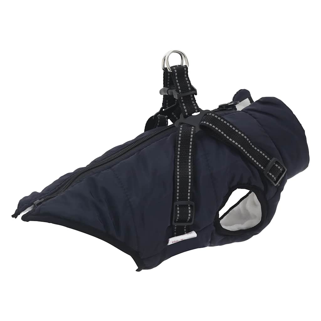 Hundemantel mit Geschirr Wasserdicht Reflektierend Lila L48