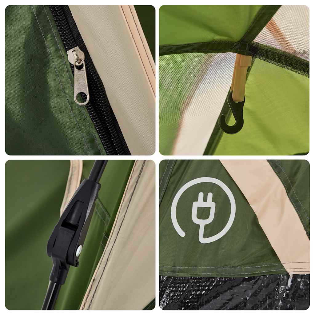 Kuppel-Campingzelt 2 Personen Grün Quick Release