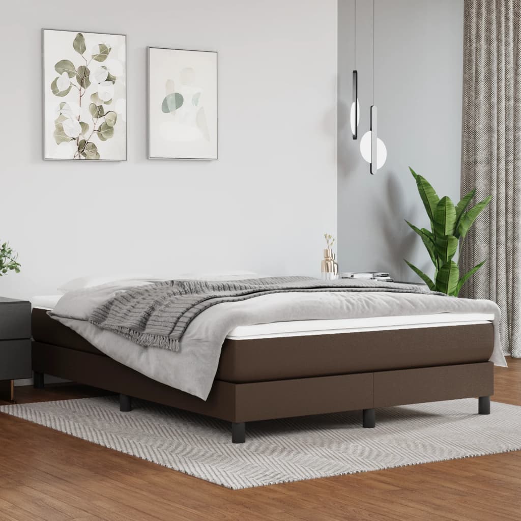 Taschenfederkernmatratze Mittel Schwarz 80x200x20 cm Kunstleder