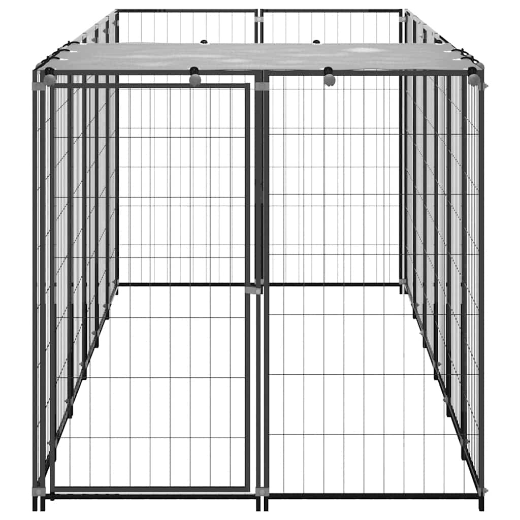 Hundezwinger 110x110x110 cm Stahl Schwarz