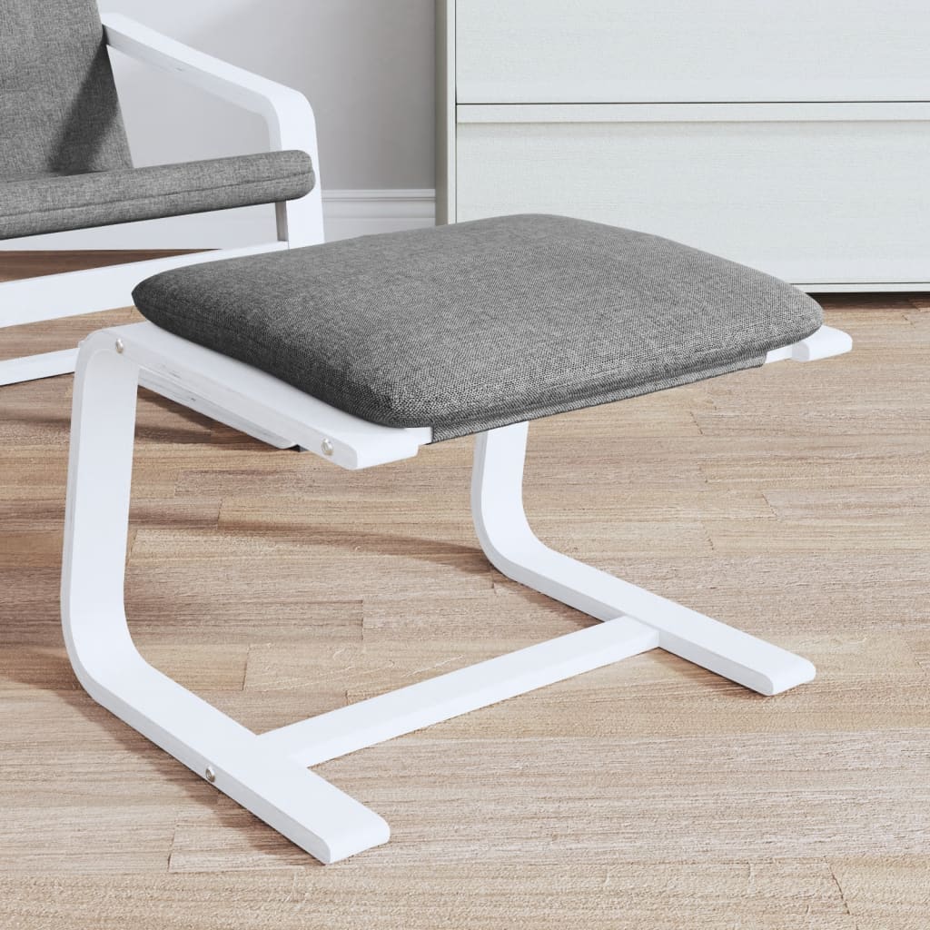 Fußhocker Creme 51x41x40 cm Stoff