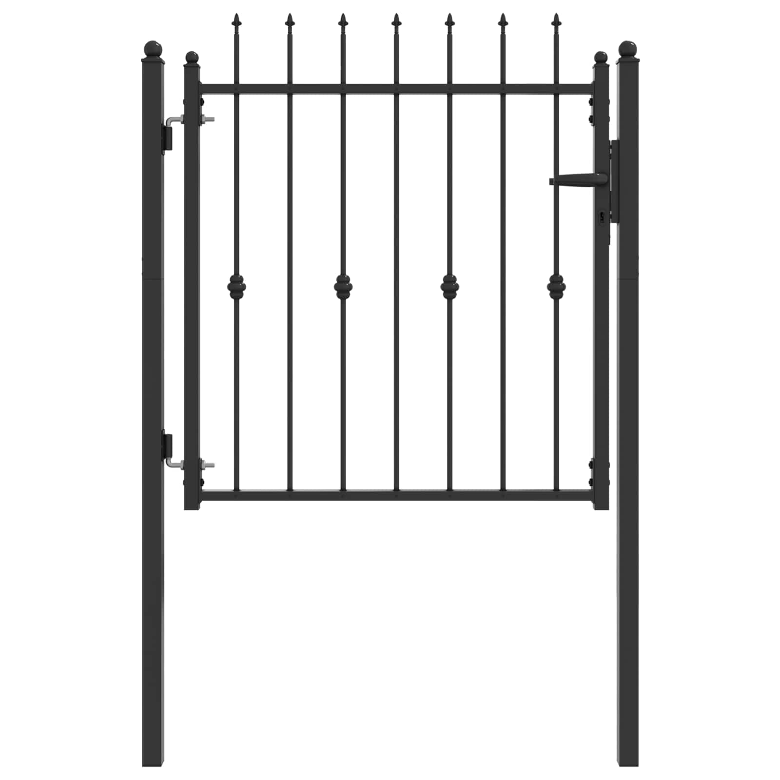 Zauntor HORST 100 x 75 cm Metall Schwarz Abschließbar