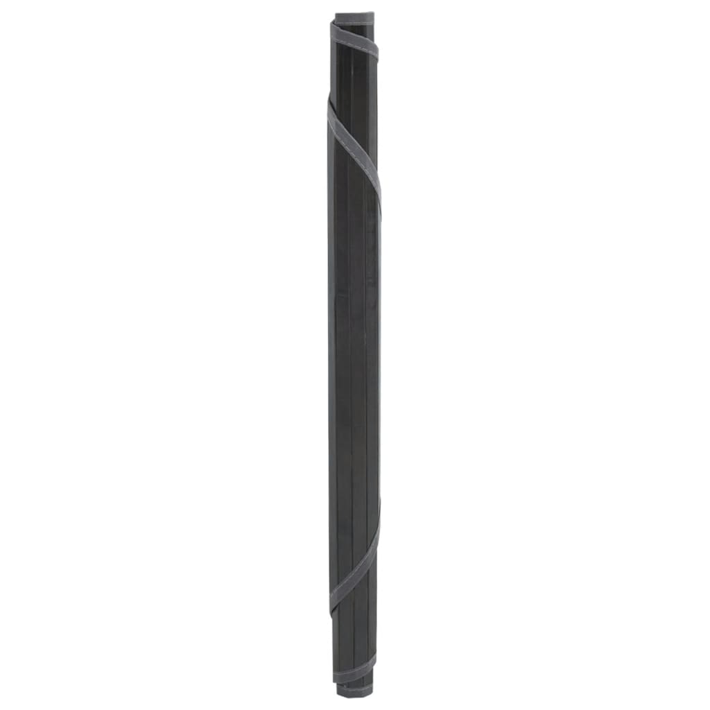 Teppich Rund Schwarz 60 cm Bambus
