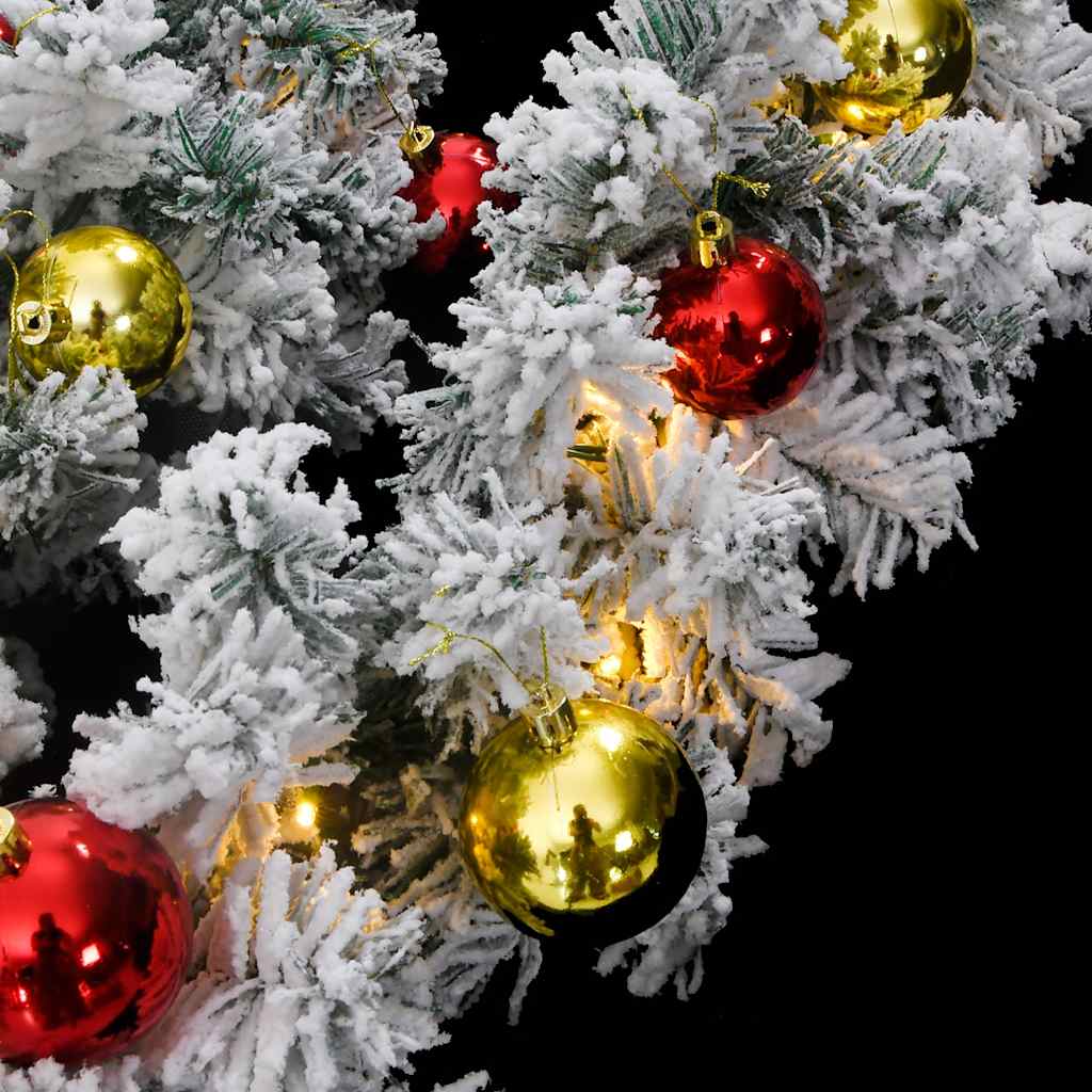 Weihnachtsgirlande mit Schnee Grün 5 m PVC