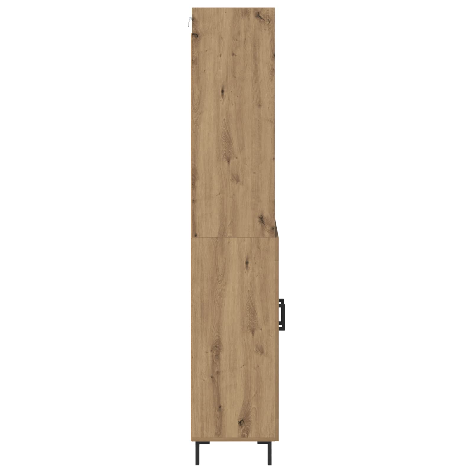 Highboard Hochglanz-Weiß 69,5x34x180 cm Holzwerkstoff