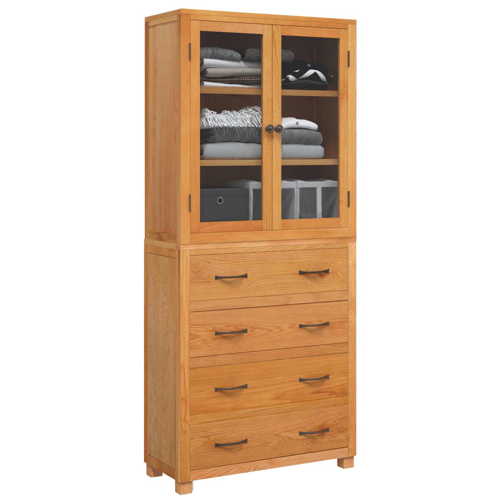 Aufbewahrungsmöbel-Set mit Regal 2 Stk. Natur 80 x 35 x 185 cm