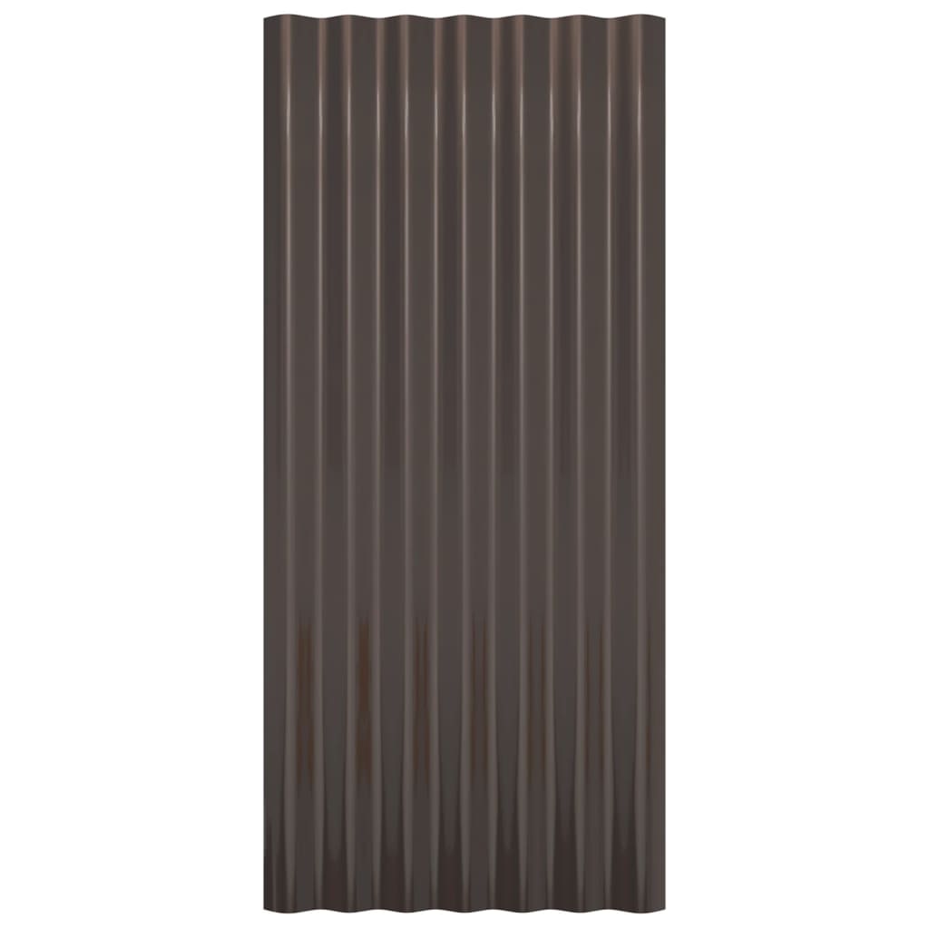 Dachpaneele 12 Stk. Verzinkter Stahl Grün 100x36 cm