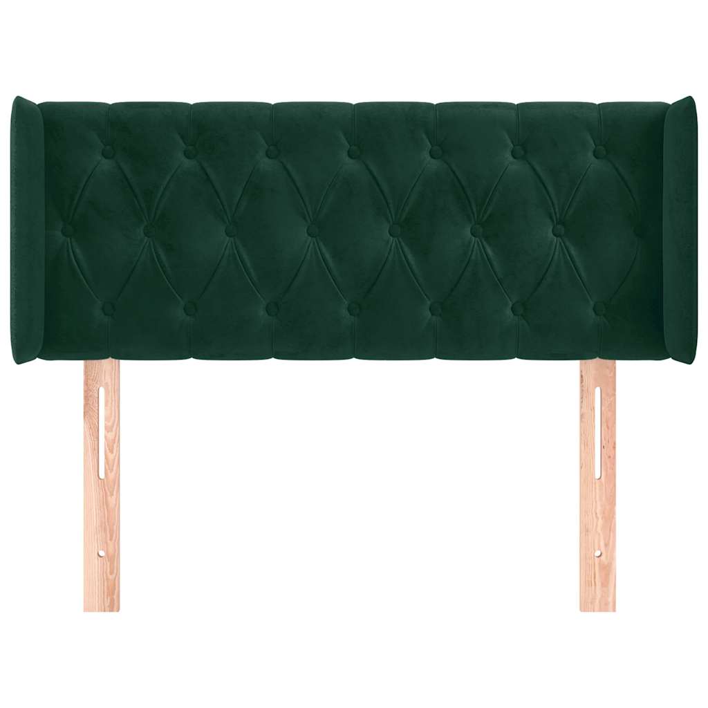 Kopfteil mit Ohren Dunkelblau 93x16x78/88 cm Samt