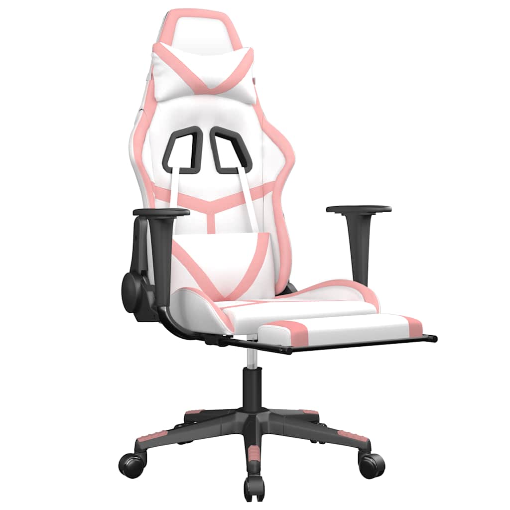 Gaming-Stuhl mit Massagefunktion Schwarz und Grün Kunstleder