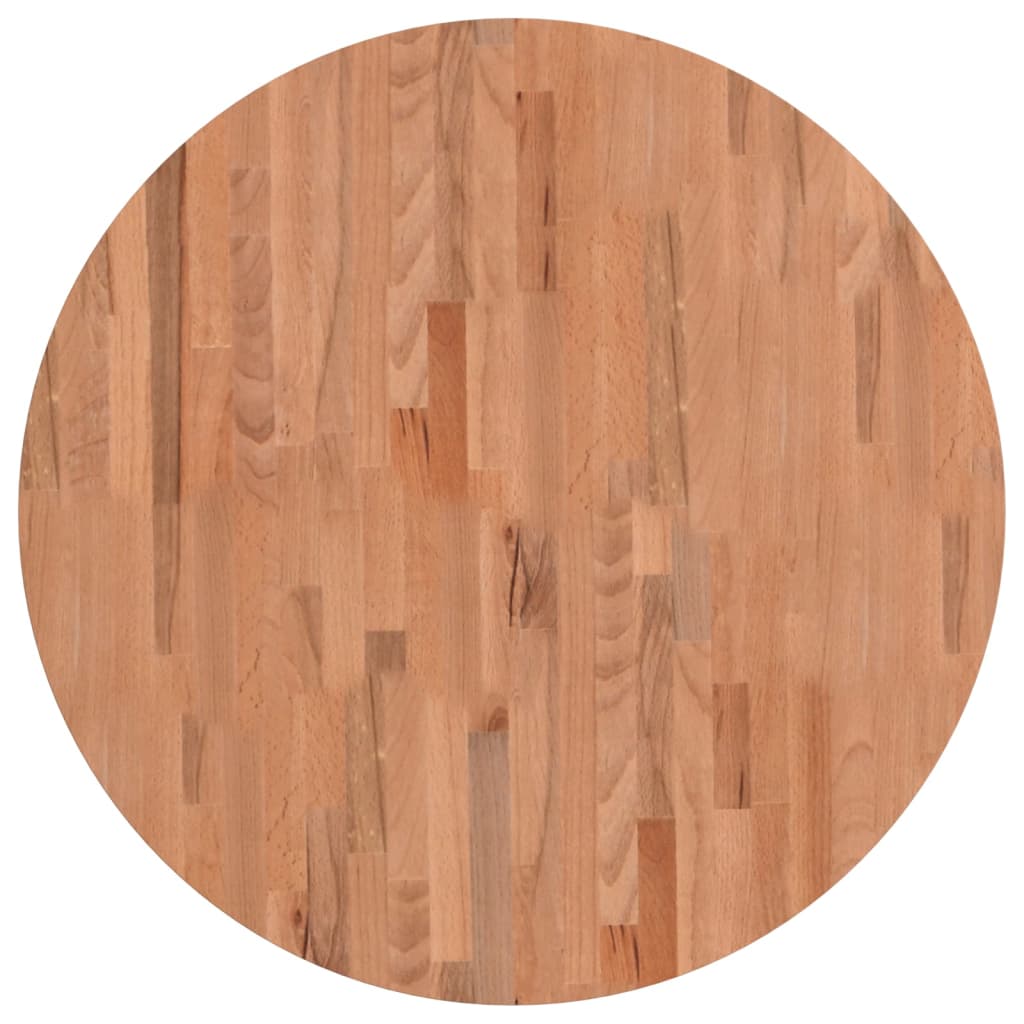 Tischplatte Ø30x1,5 cm Rund Massivholz Buche