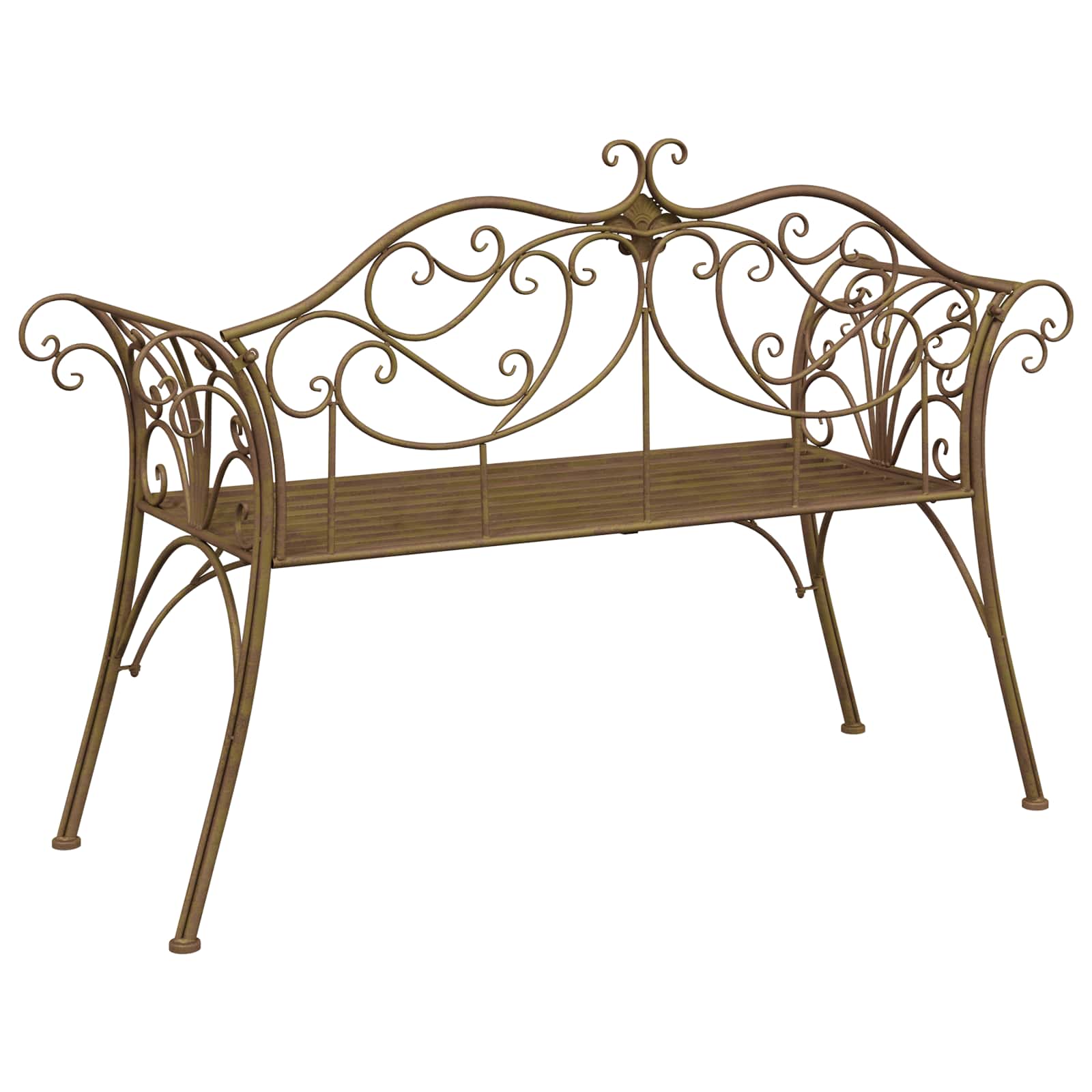 Gartenbank 2-Sitzanzahl 114 x 56,5 x 90 cm Stahl Silber Grau