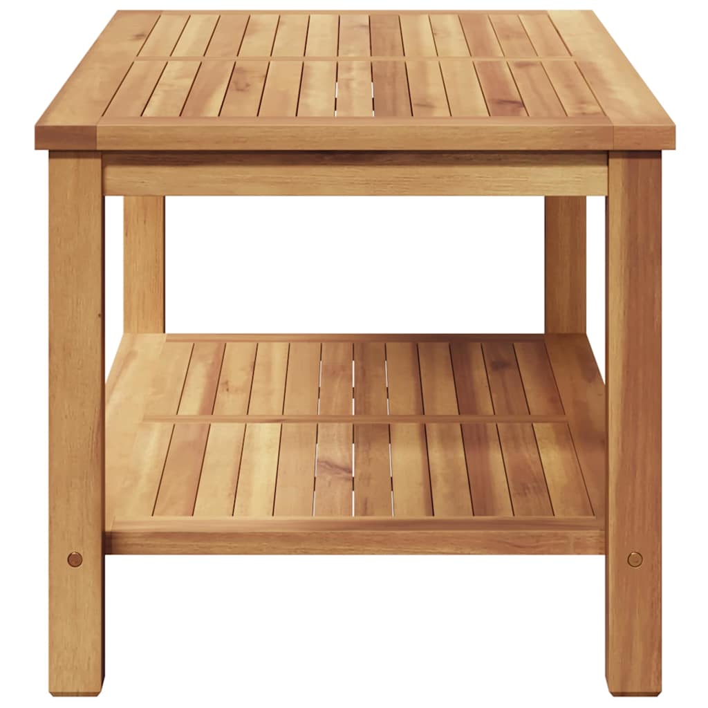 Couchtisch mit Speicher Braun 45 x 45 x 45 cm Massivholz Teak