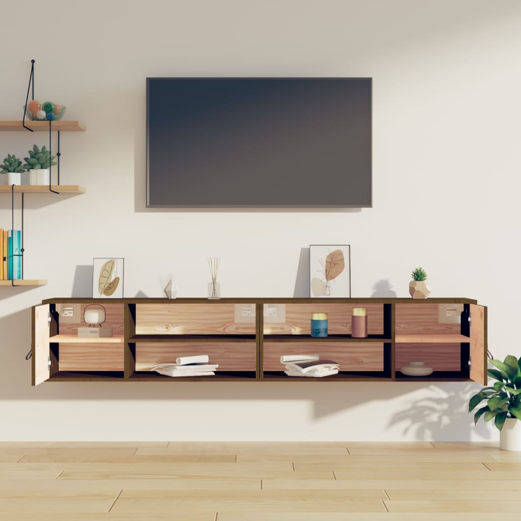 Wandschrank 80x30x30 cm Massivholz Kiefer