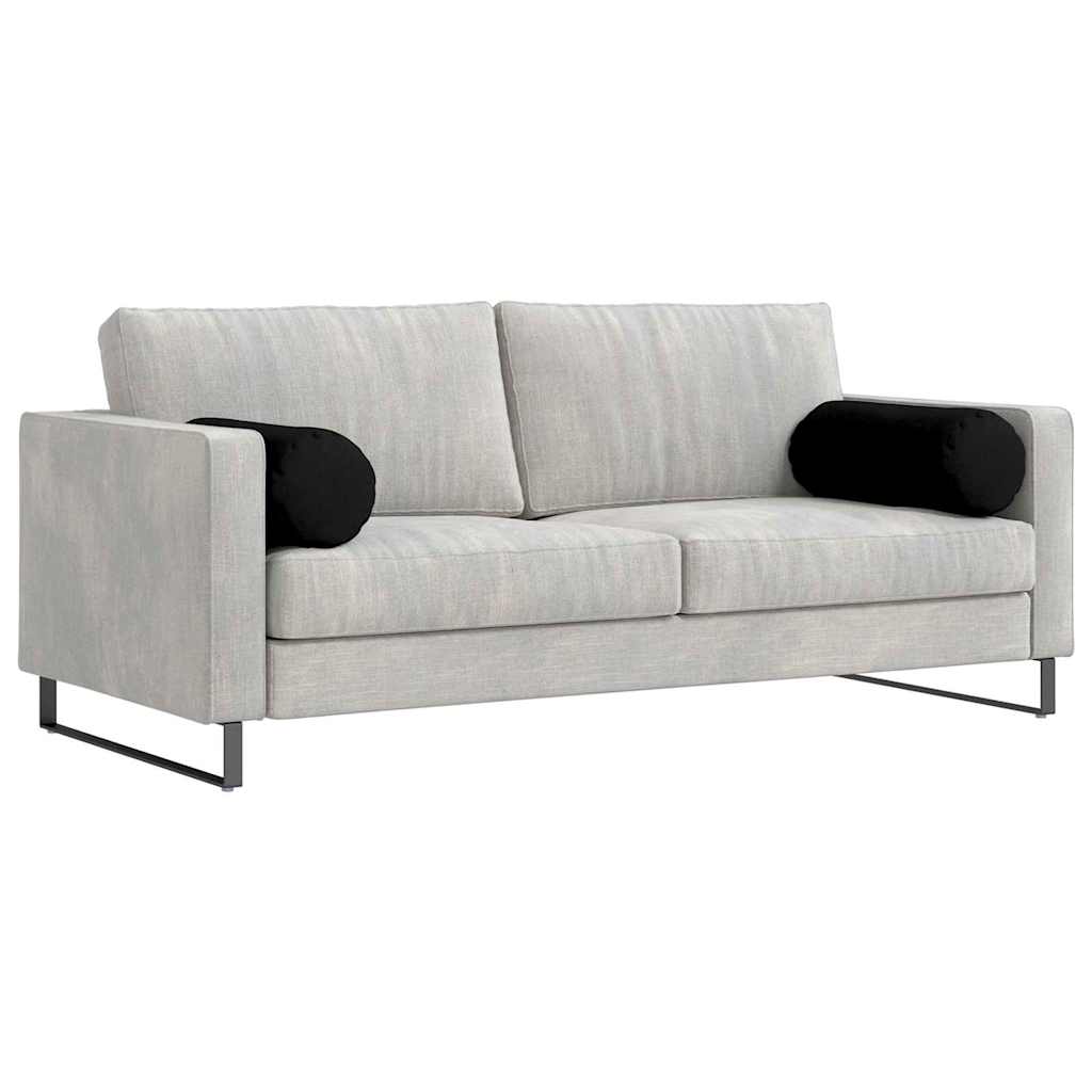 Bolsterkissen 2 Stück Taupe Ø 15 x 40 cm Mikrofaserstoff