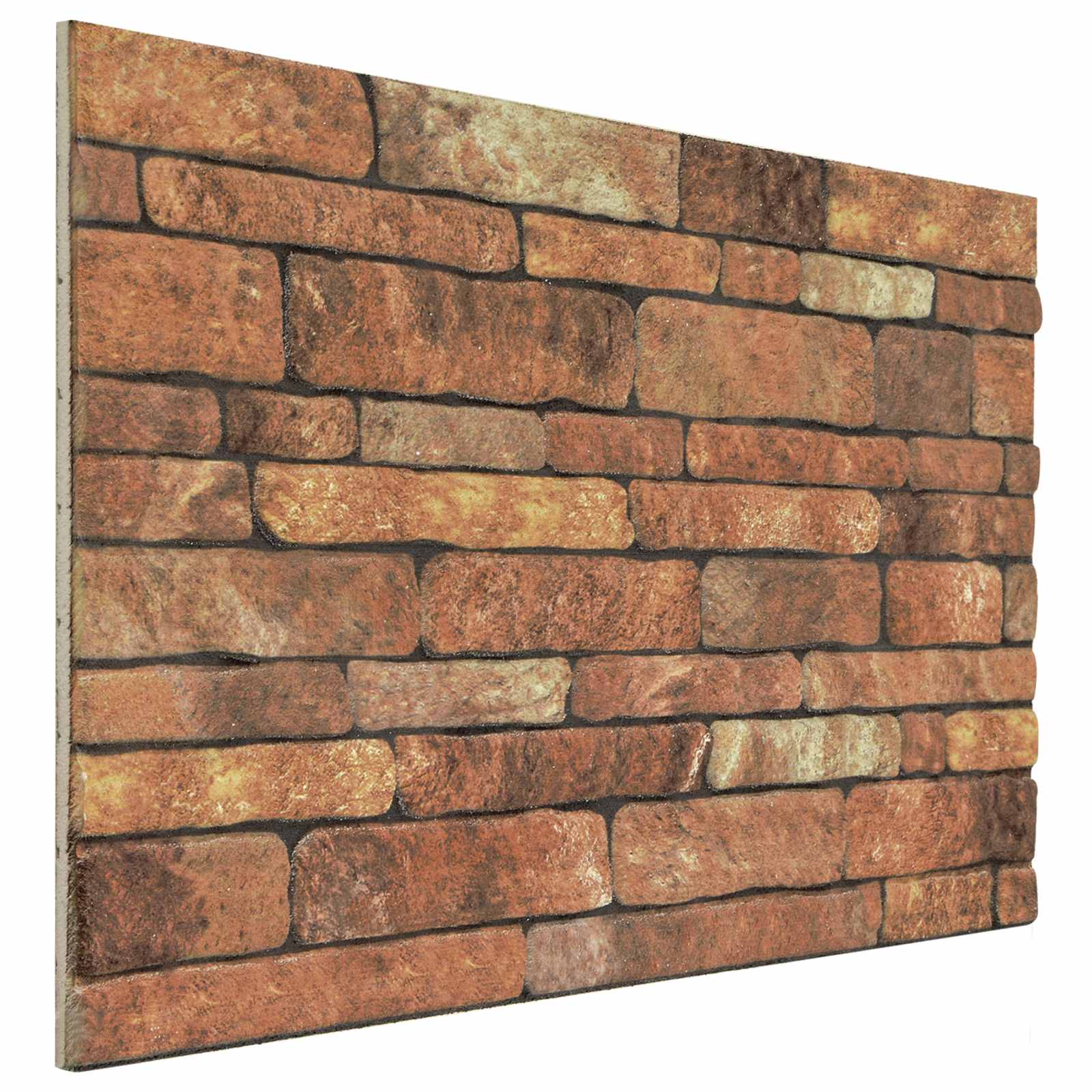 Wandpaneele 10 pcs Ziegel 100 x 50 cm EPS-Schaum