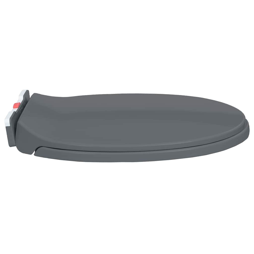 Toilettensitz mit Absenkautomatik Hellgrau Oval