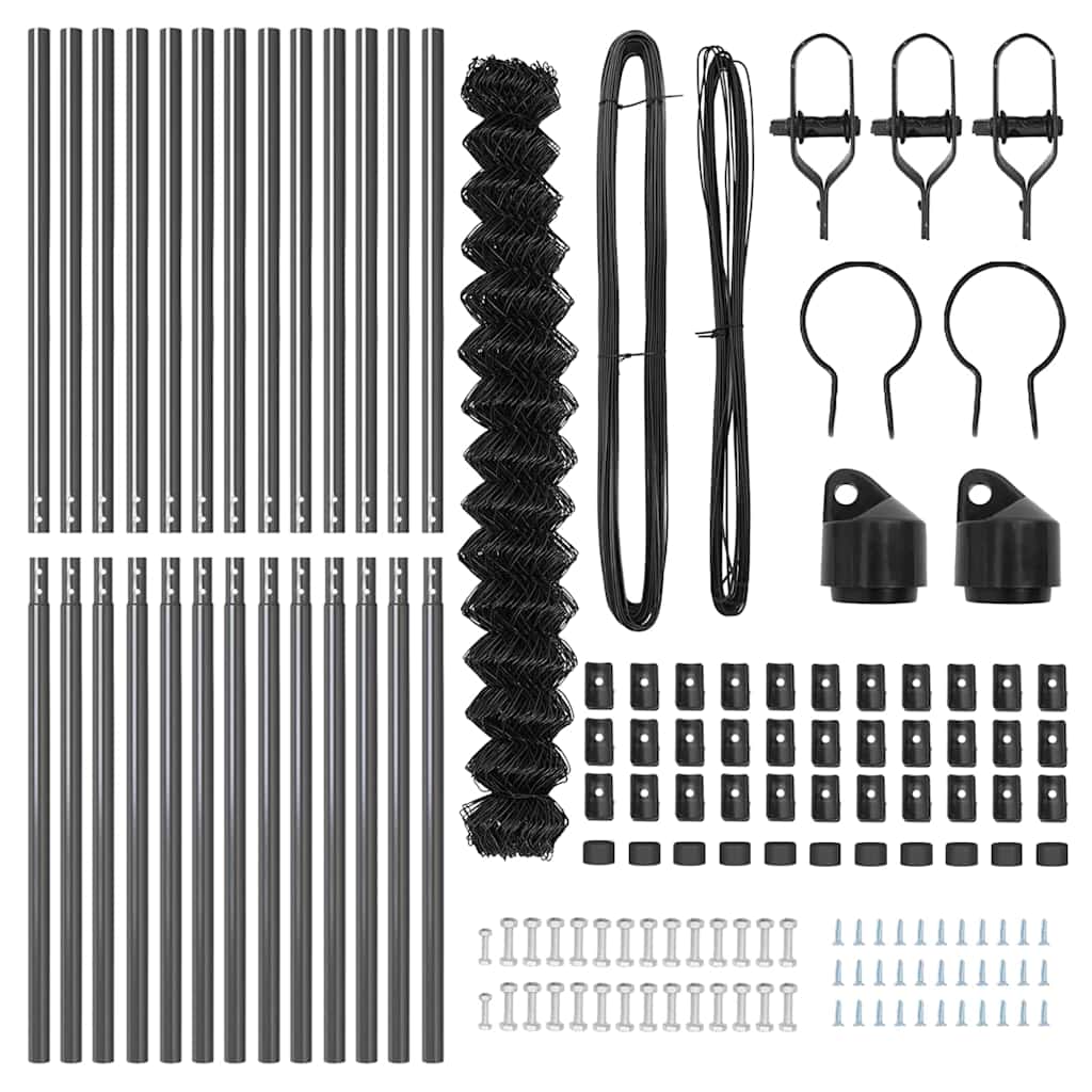 Outdoor Kettenglied-Zaun Erdfixierung 10 x 0,4 m Grün Netz