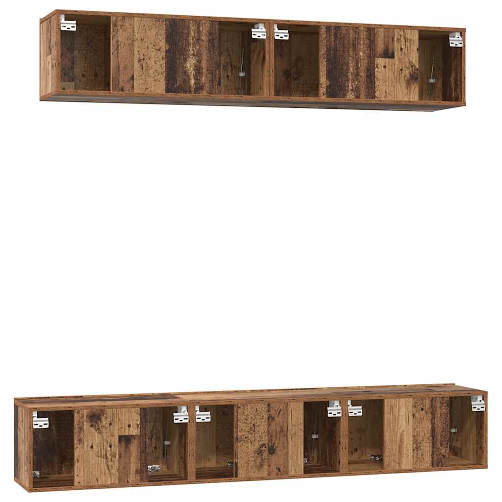 5-tlg. TV-Schrank-Set Weiß Holzwerkstoff