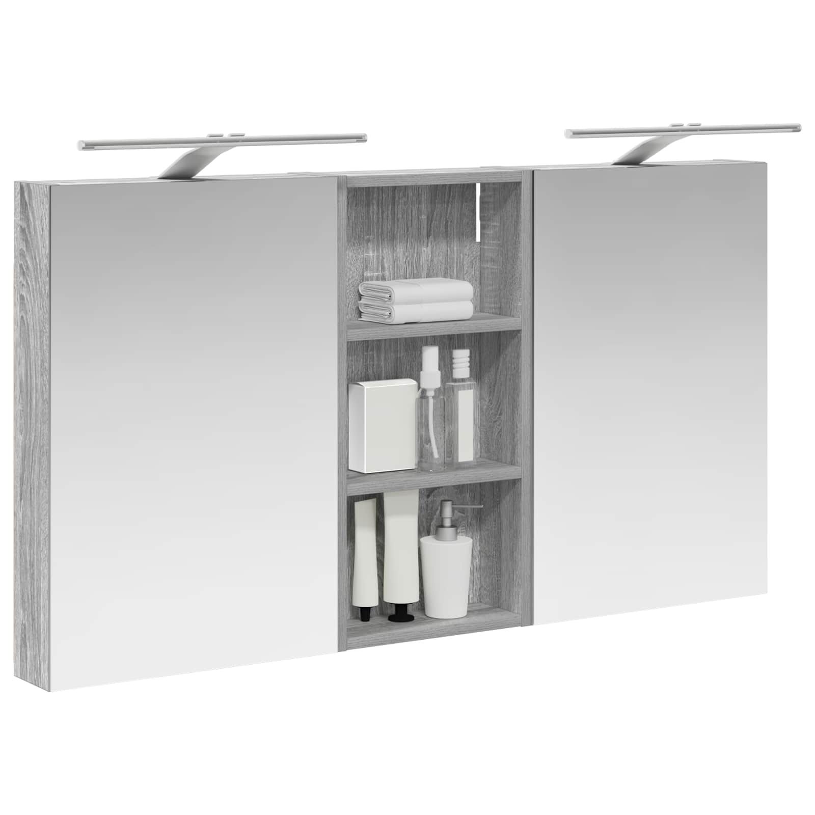 Badezimmerschrank-Set 3 pcs 80 x 10,5 x 50 cm Holzwerkstoff