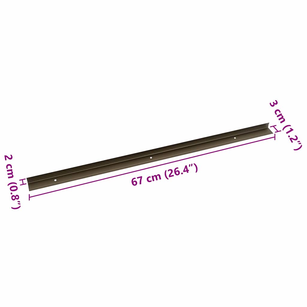 Treppenkantenprofile in L-Form 15 Stk. Aluminium 90 cm Silbern
