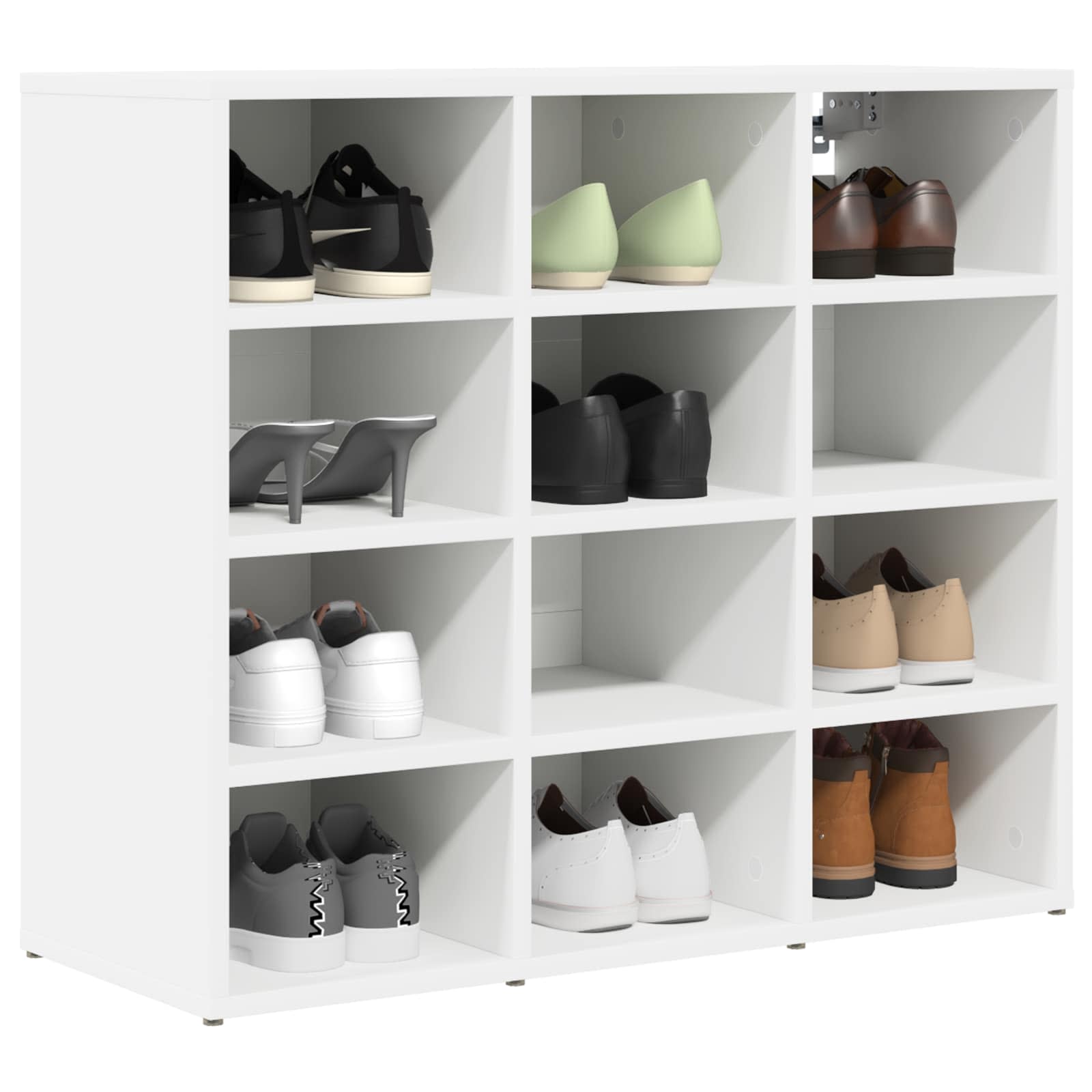 Schuhregale 2 Stk. Weiß 52,5x30x50 cm