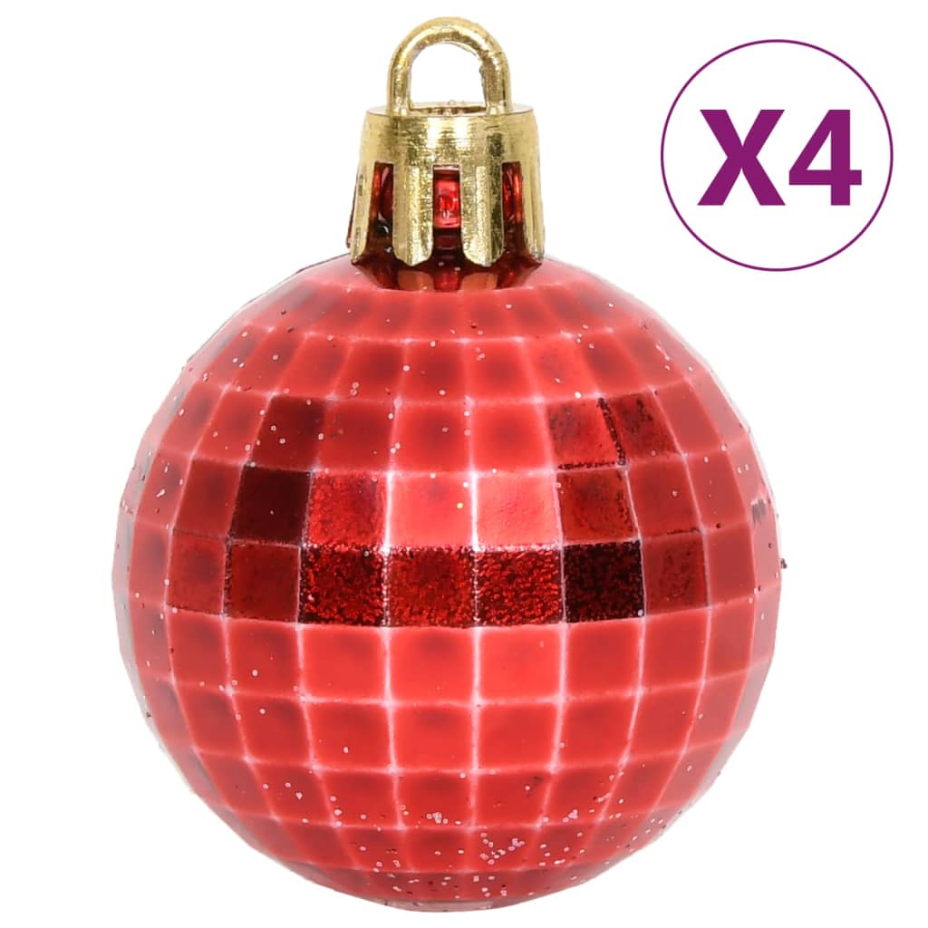70-tlg. Weihnachtskugel-Set Golden und Rot
