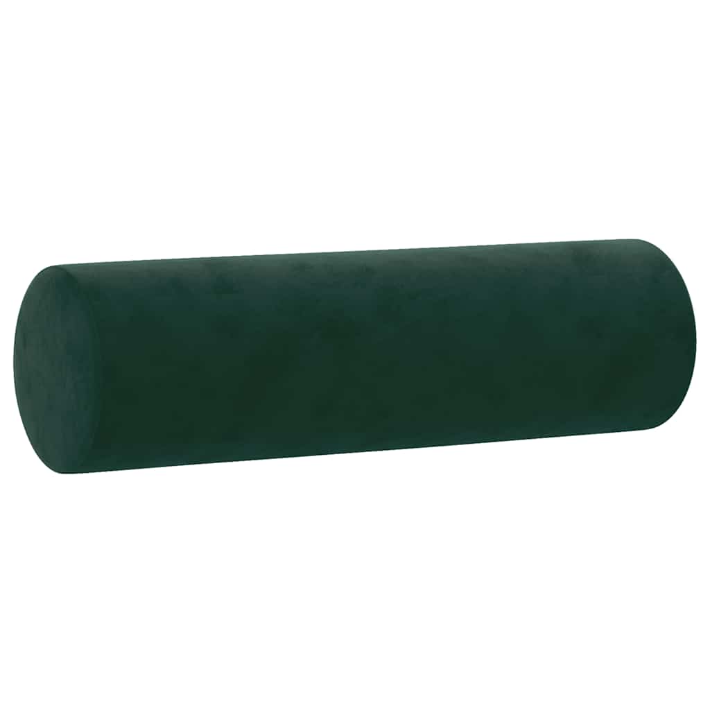Zierkissen 2 Stk. Hellgrau Ø15x50 cm Samt