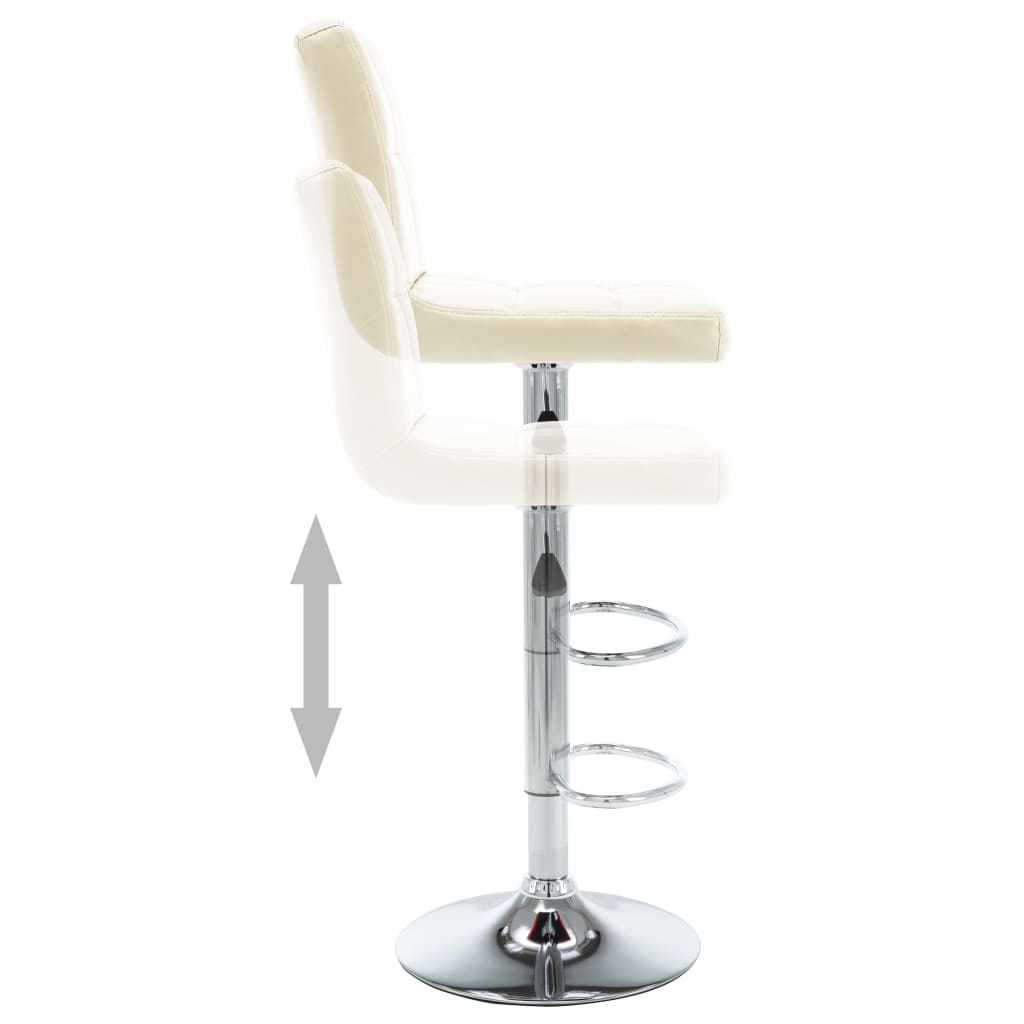Barhocker 2 Stk. Weinrot Kunstleder