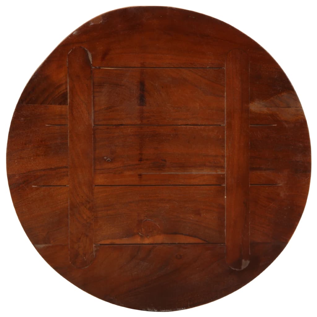 Tischplatte Ø 40x2,5 cm Rund Raues Massives Mangoholz