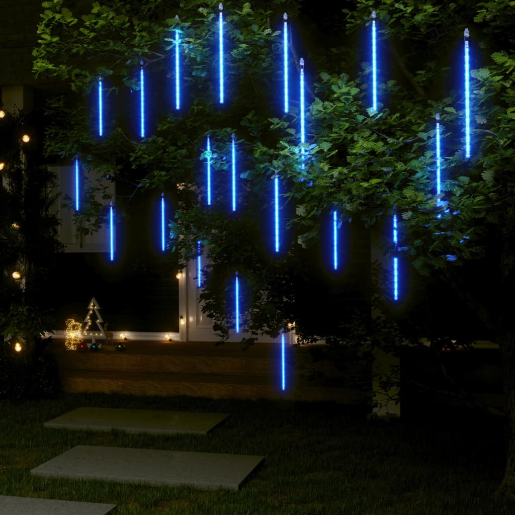 LED Meteor-Lichter 8 Stk. 30 cm Kaltweiß 192 LEDs