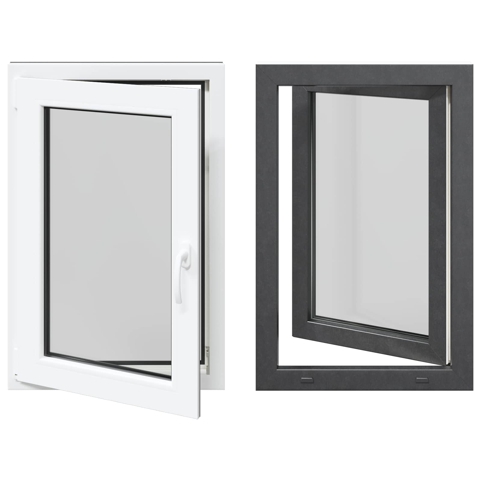 Kellerfenster RISOR 50 x 50 cm PVC und Glas Weiß