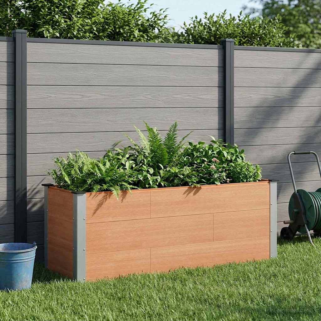 Garten-Hochbeet 200x50x54 cm WPC Grau