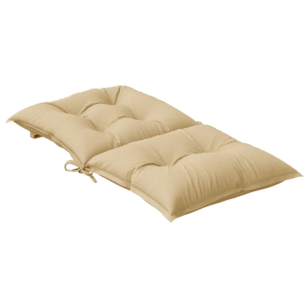 Niedriglehner-Auflagen 2 Stk Melange Anthrazit 100x50x7cm Stoff