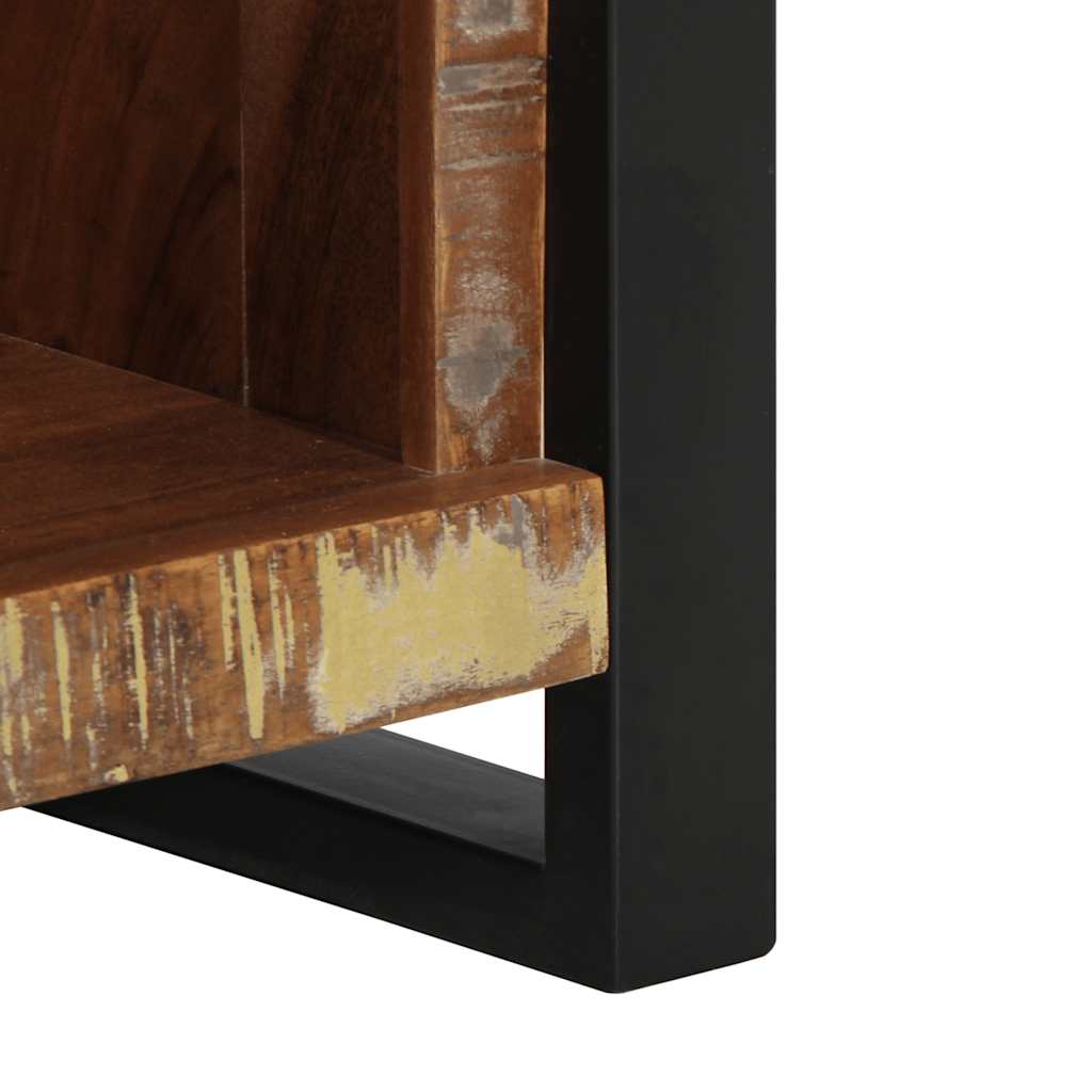 Nachttisch mit Regal Braun 40 x 30 x 80 cm Massivholz Mango