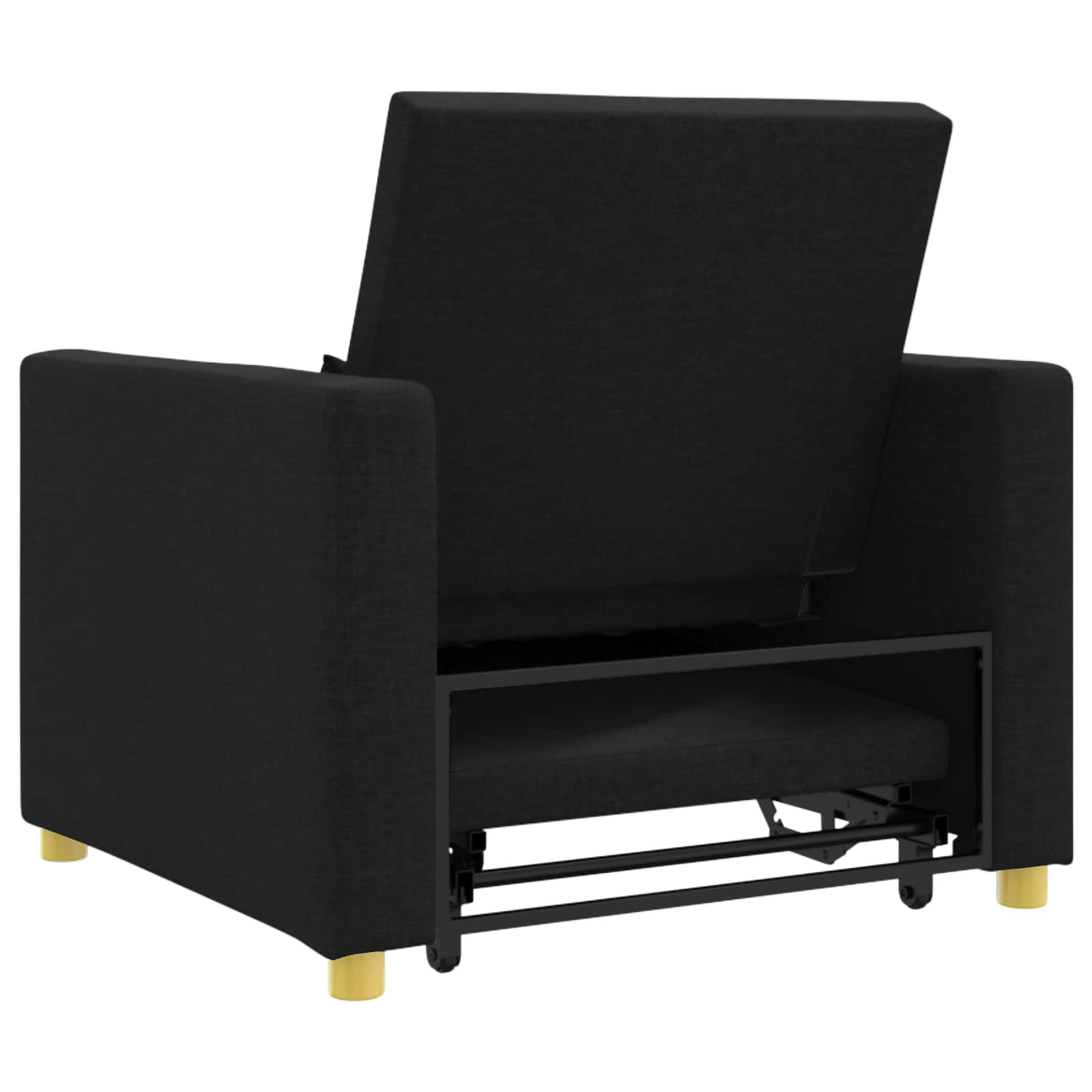 Ausziehbare Schlafcouch Einzel Hellgrau 90 x 165 x 87 cm Stoff
