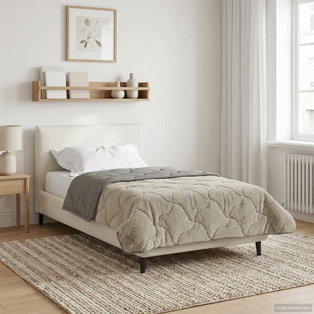 Winterbettdecke Gepolstert Anthrazit 135 x 200 cm