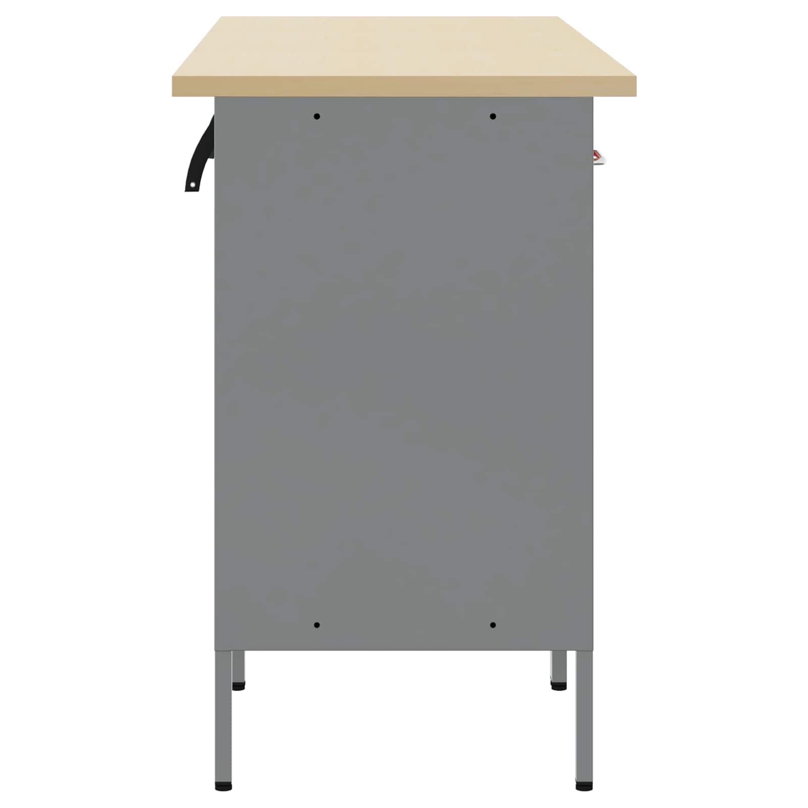 Werkbank mit Schubladen 2 pcs Rot und Grau 100 x 55 x 85 cm
