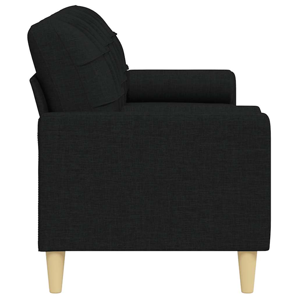 2-Sitzer-Sofa mit Zierkissen Braun 120 cm Stoff