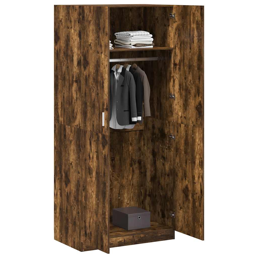 Kleiderschrank Weiß 90x52x200 cm Holzwerkstoff