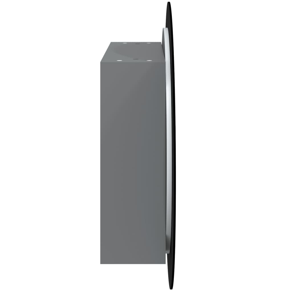 Badezimmerschrank mit Rundem Spiegel & LED Weiß 40x40x17,5 cm