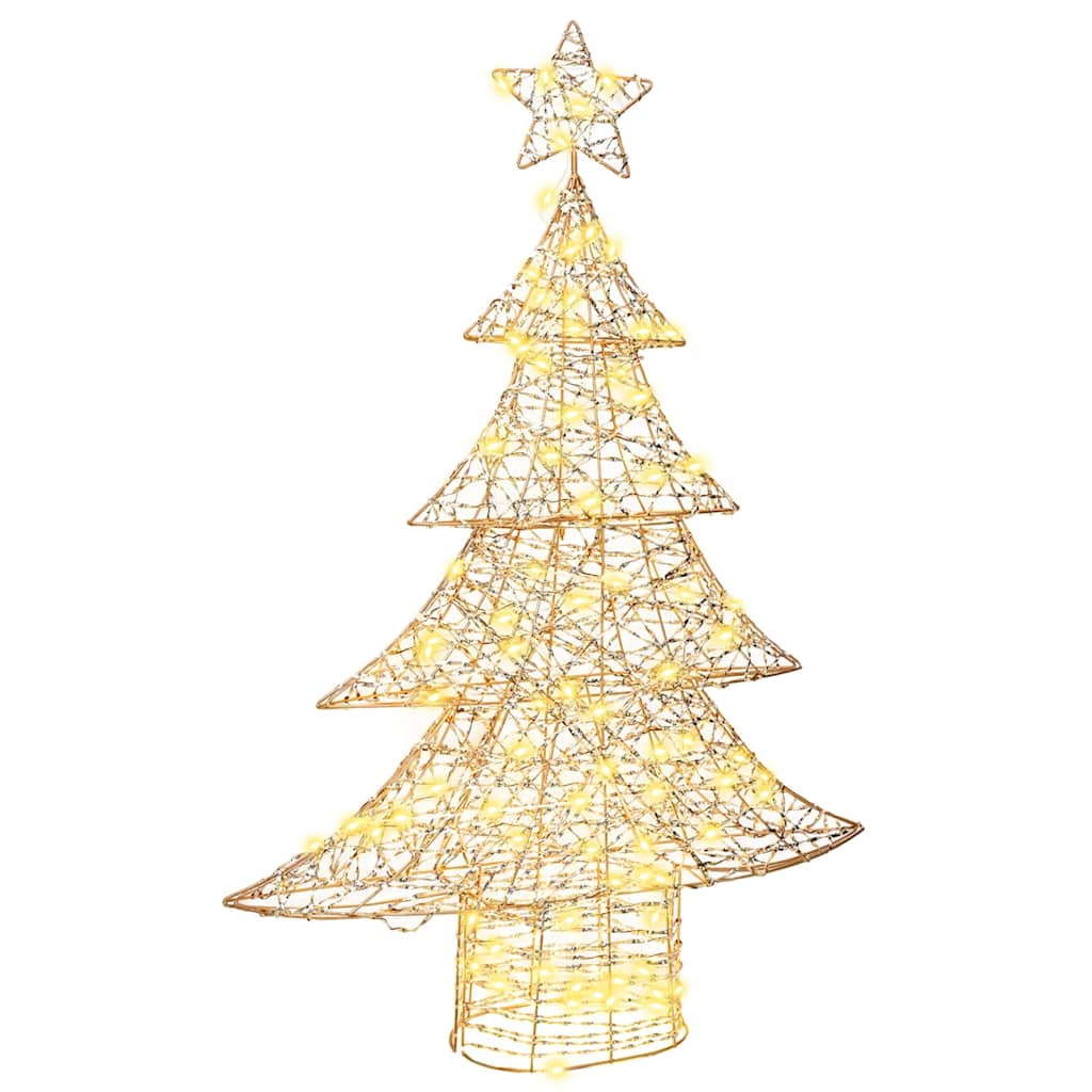 Weihnachtsbaum mit 120 LEDs Warmweiß 120,5 cm PET